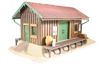 Goods depot with loading platforms