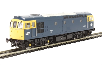Class 33/2 6593 in BR Blue with full yellow ends