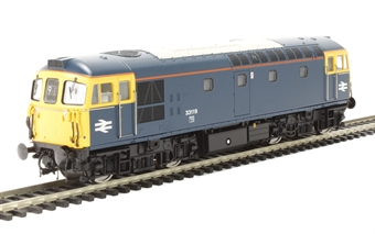 Class 33/1 33119 in BR Blue with full yellow ends