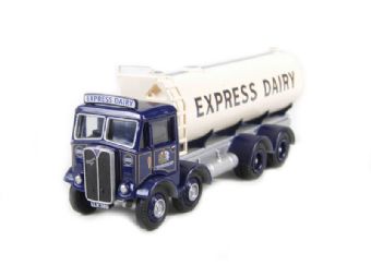 AEC Mammoth MkIII 4 axle round tanker in "Express Dairies" blue & white livery