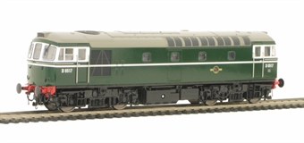 Class 33/0 diesel D6517 in pristine BR plain Green livery (Glossy Finish). 