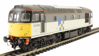 Class 33/0 diesel 33033 in Railfreight Construction Sector triple grey