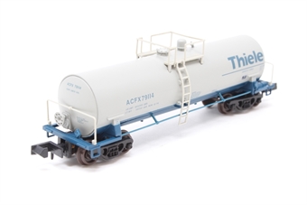 14,000 gallon kaolin tank car of Thiele Kaolin - grey and blue 79120