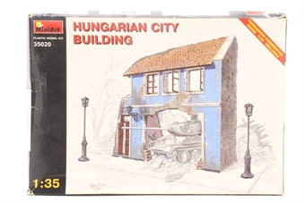 Hungarian City Building Hungarian commercial signs included