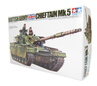 British Cheiftain Mk5 tank with 2 figures