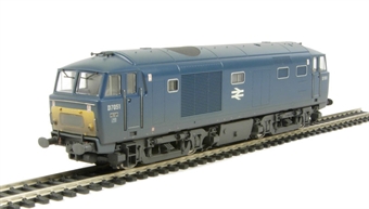 Class 35 Hymek D7051 in all-over early rail blue and small yellow warning panels - Weathered