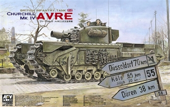 Churchill Mk IV AVRE with metal barrel, realistic suspoension, photo etch, realistic mudguards & 3 British decal options