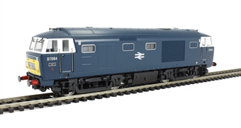 Class 35 Hymek D7064 in BR blue with small yellow warning panels