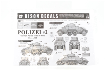 WWII Polizei #2 German Police Units Steyr ADGZ Decals