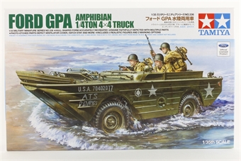 Ford GPA Amphibious Jeep with 3 US infantry figures