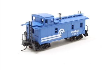 Cupola offset caboose of Conrail - blue with white logo and white lettering 18748