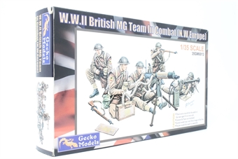 WWII British MG Team In Combat North West Europe