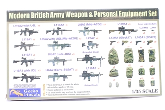 Modern British army weapon & equipment set