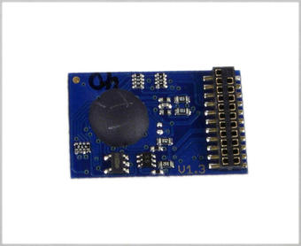 21-pin 3-function 2-sided 1A decoder with back EMF for slow running