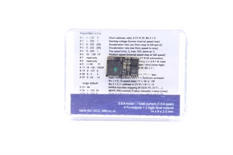 6 Pin DCC Loco-Decoder with Back EMF featuring Railcom-«