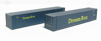 2 x 45ft Intermodal containers in Dream Box livery