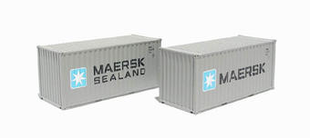 2 x 20ft Intermodal containers in Maersk livery