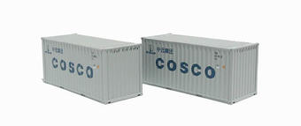 2 x 20ft Intermodal containers in Cosco livery