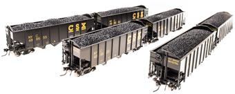 3-bay H2A open hopper of CSX Transportation - black Pack B