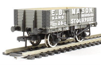 5 plank wagon with steel floor in E. B. Mason livery