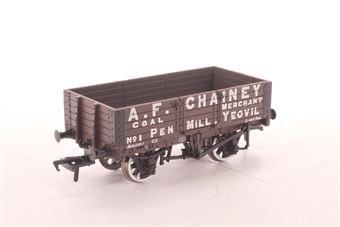 5 Plank Wagon with Wooden Floor 1 in 'A. F. Chainey' Brown Livery - Limited Edition for Buffers