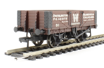 5 plank wagon with wooden floor in Writhlington livery - weathered