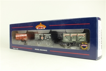 3 x 7-Plank Wagons - 'Fleetwood Fish', 'Lewis Merthyr Navigation Colliery Co. Ltd' and 'Guard Bridge Paper Co. Ltd' - Collectors Club Limited Edition for 2007