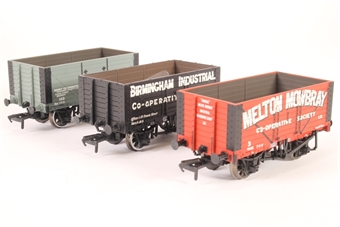 Set of 3 Private Owner Wagons - Midland Area Coal Co-operative Societies - 'Derby Provident',  'Melton Mowbray' and 'Birmingham Industrial' - Limited edition for The National Railway Museum
