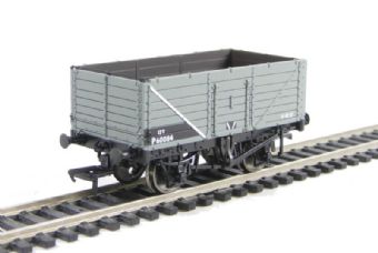 7 plank end door wagon in BR grey livery P60084