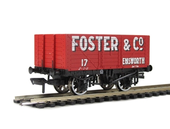 8-plank end door open wagon in red - Foster & Co, Ensworth - No. 17