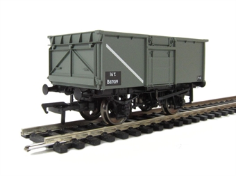 16 Ton Steel Mineral Wagon B87019 in BR Grey With Top Flap Doors.