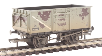 16 ton steel mineral wagon B89616 in BR Grey - Weathered