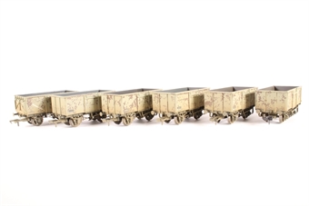 Set of 6 mineral wagons BR Grey (weathered) - Special Edition for TMC