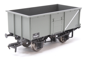 16 Ton Steel Mineral Wagon with End Door B22571 in BR Grey Livery