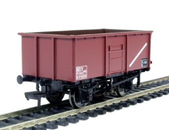 16 ton steel mineral wagon without top flap doors in BR bauxite livery
