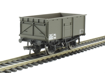 16 ton steel mineral wagon without top flap doors in Departmental olive green