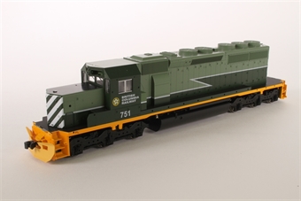 SD40-2 EMD 751 of the British Columbia Railway