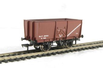16 ton slope sided pressed side door mineral wagon 24000 in Ministry of Transport brown livery