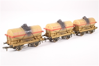 14 Ton Tank Wagons in War Office livery - 87, 88 & 89 - Weathered - Pack of three - Collectors Club Exclusive