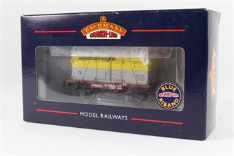 Conflat A Wagon B505569 in BR Brown Livery with Speedfreight Grey & Yellow Container BD46491B
