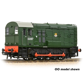 Class 08 13287 in BR green with early emblem