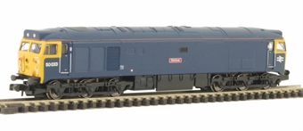 Class 50 50033 'Glorious' in BR Blue with Full Yellow Ends