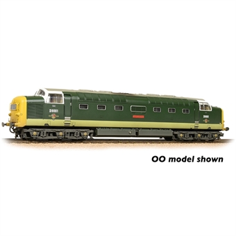 Class 55 'Deltic' 9001 "St Paddy" in BR green with full yellow ends - weathered