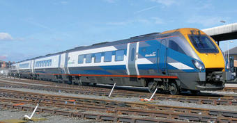 Class 222 011 4 car in Meridian Midland Mainline liver - Not produced