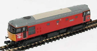 Class 33 33021 'Eastleigh' in Fragonset Red Livery