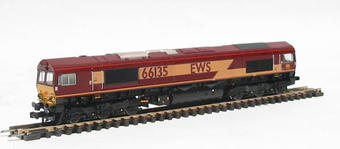 Class 66 66135 in EWS Maroon Livery