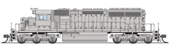 SD40-2 EMD  - undecorated  - digital sound fitted