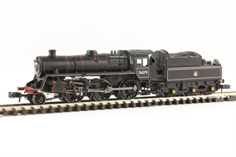 Class 4MT Standard 2-6-0 76079 in BR lined black with early emblem - as preserved