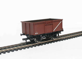 16 ton steel mineral wagon with top flap doors in BR bauxite livery B68900