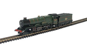 Class 6000 'King' 4-6-0 6008 "King James II" with double chimney in BR green with late crest